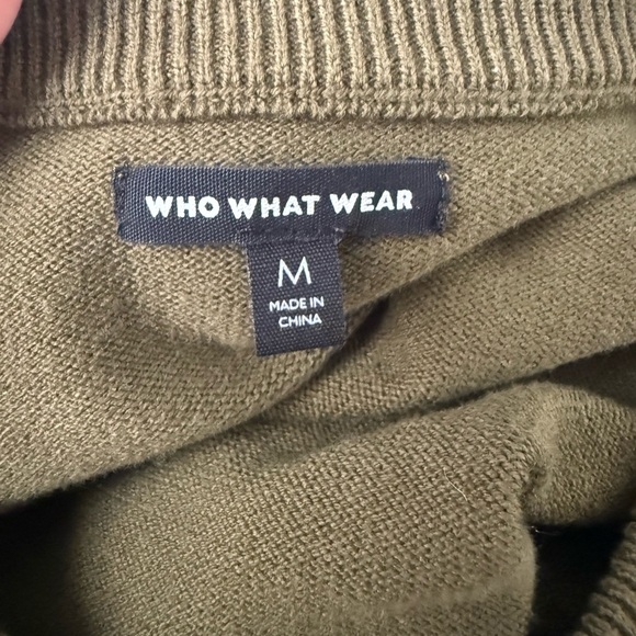 Who What Wear Olive Ruffle Sleeve Blouse - Picture 5 of 5